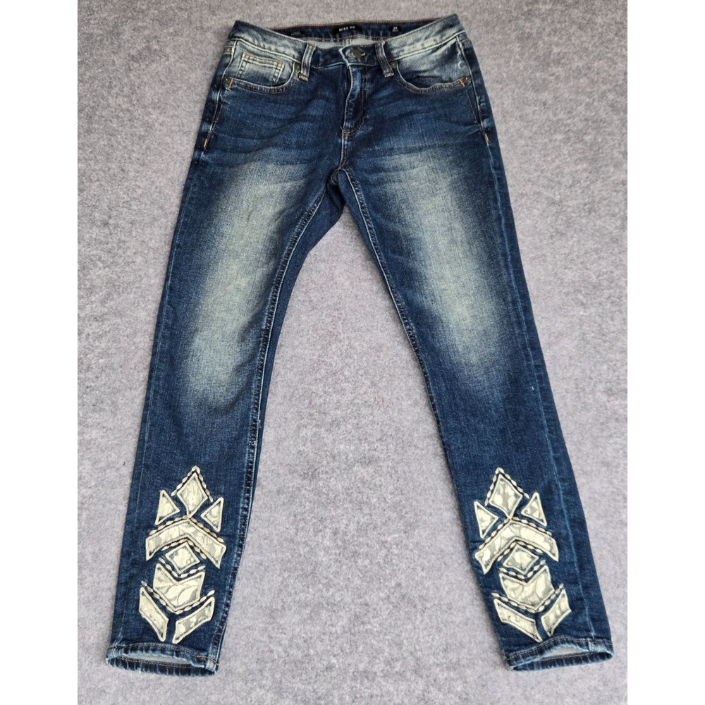 Miss Me Women's Jeans Size 26 Ankle Skinny Embellished Faded Low Rise 26.5X26